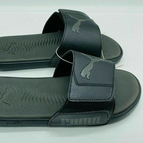 NEW PUMA Mens Starcat Tech Slide Sandals - Black main image 4